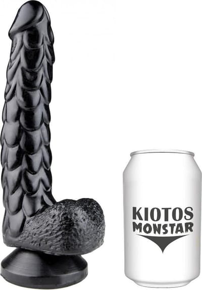 Kiotos Monstar - Echo - Dildo - 24,5 x 4 cm - Zwart