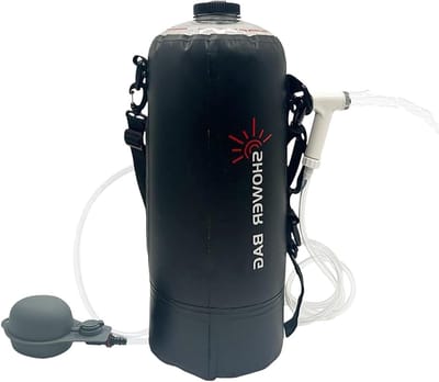 Camping Douche - Outdoor Douche - Buiten Kamperen - Zonne-energie Verwarming - 12 Liter - Zwart