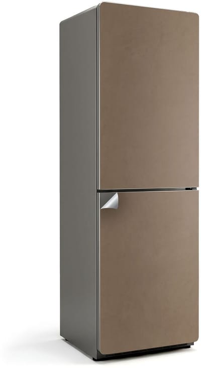 Wallfluent Koelkaststickers - Bruin Koelkast Folie - 60 cm x 190 cm - Bruin Koelkaststickers - Koelkast Decoratie Stickers - Koelkast Design - Grote Koelkast Sticker - Stijlvolle Koelkast Stickers