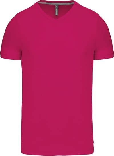 Kariban T-shirt V-hals korte mouwen K357 - Fuchsia - M