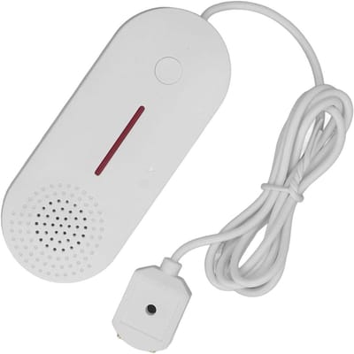 Waterlekkage Alarm - Watermelder - Waterschade Voorkomen - Twee Monitoringsmodi - 08m Kabel - Wit