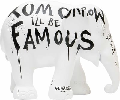 Tomorrow I’ll Be Famous 10 Elephant parade Handgemaakt Olifantenstandbeeld