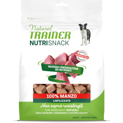 50g Natural Trainer Nutri Snack Gevriesdroogde Brokken Volwassen Rund Hondensnacks