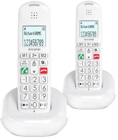 Vaste Telefonie XL685 Duo met Draadloze DECT Technologie voor Senioren – Grafisch Display, Grote Toetsen, Handsfree en Oproepblokkering