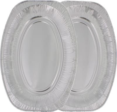 25 sets Aluminium serveerschalen 35x24 cm (2 stuks per set)