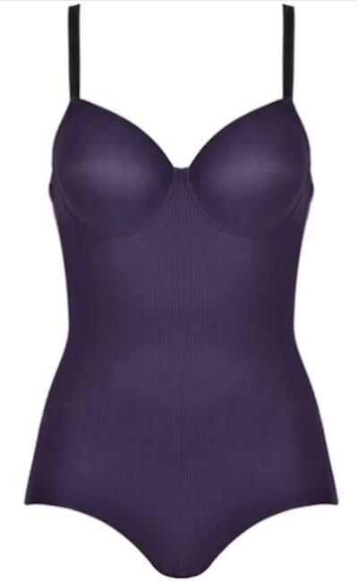 Naturana body met beugels maat 75B pflaume