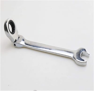 Combinatiesleutel Set - Ratel Sleutel - Klus Werk - Flexibele Ratelkop - 19mm - Zilver