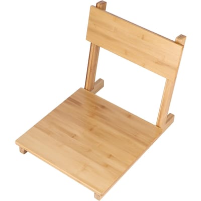 Tatami Stoel Glad Gepolijste Kantelbare Rugleuning Phyllostachys Pubescens Japanse Kamer Stoel Silver beige