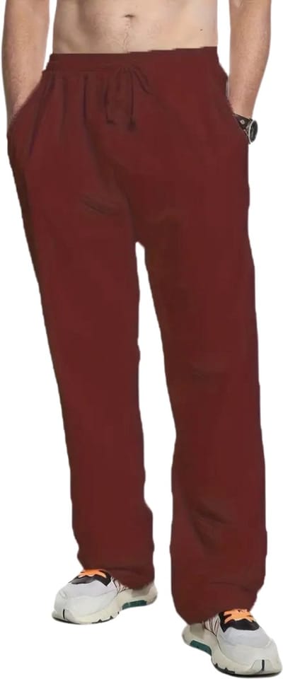 Livano Linnen Broek Heren - Zomerbroek - Volwassenen - Lange Broek - Pantalon - Strandbroek - Zomer - Ibiza Stijl - Bruin - Maat S