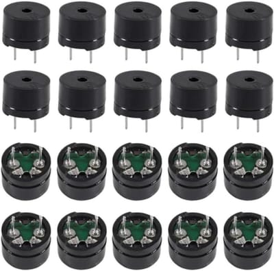 Passieve Zoemer Kit - Elektronica Component - Projecten Signalen - Hoge Geluidsterkte - 20 Stuks - Zwart