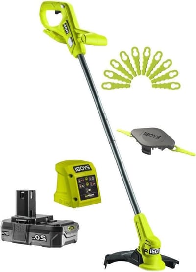 Accu Grastrimmer - Draadloze Trimmer - Gazon Onderhoud - Kunststof Slagmes - 23 cm Maaibreedte - Groen