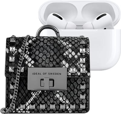 IDEAL OF SWEDEN, Hoesje geschikt voor Apple AirPods Alle Generaties - Zoe Series met Schouderband & Karabijnhaak, Zwart
