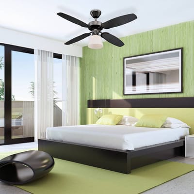 Westinghouse Capitol ventilator grafiet-zwart
