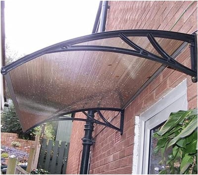 Terrasdeur - Overkapping Deur - Buiten Beschermen - Lichtgewicht Aluminium - 60 x 120 cm - Wit