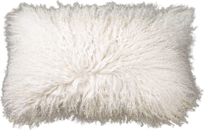 Van Buren - Tibetaans schapenvacht kussen - Offwhite 30x50cm - 100% echt schapenvacht