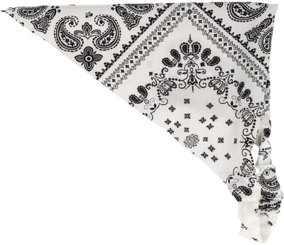 Haarsoires Haarband Bandana - Paisley Patroon - Zwart Wit
