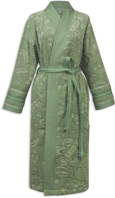 Pip Studio Jasmin Jacquard Bathrobe Badjas - Groen - S