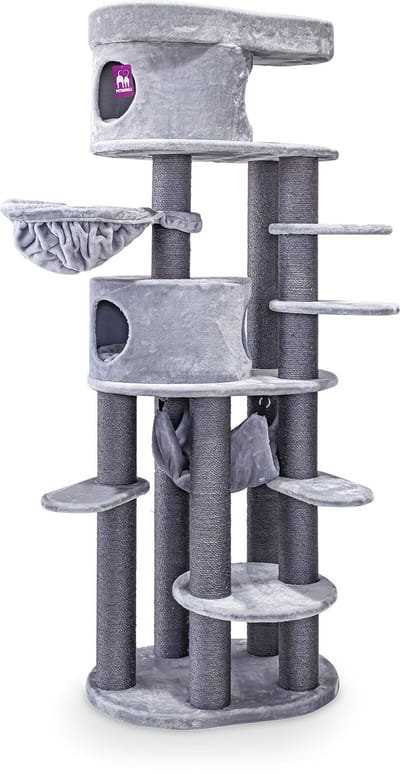 Petrebels Isabella 210 Design Krabpaal - Grijs - Premium kwaliteit - XXL krabpaal voor grote katten