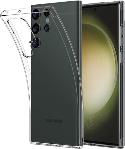 Flexibele achterkant Silicone hoesje transparant Geschikt voor: Samsung Galaxy S23 Ultra
