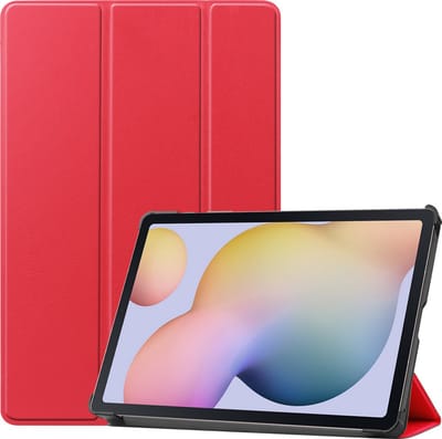 3-Vouw sleepcover hoes - Geschikt voor Samsung Galaxy Tab S7 / Tab S8 - Rood