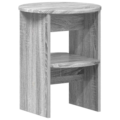 vidaXL - Bijzetkast - Grijze - Sonoma - Ø40 - x - 50 - cm - Geconstrueerd - hout
