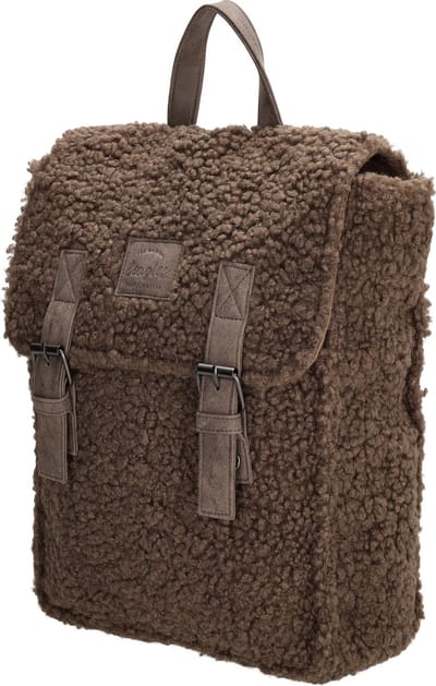 Beagles Navarra Rugzak Dames - Dagrugzak met verstelbare schouderband - Tas van Nylon en Polyester - Donkertaupe
