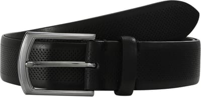 LLOYD Leren Riem Leather Belt 3.5 W80 Black Zwart