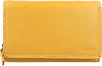 Portefeuille Mika geel - dames 15x10,5x5cm