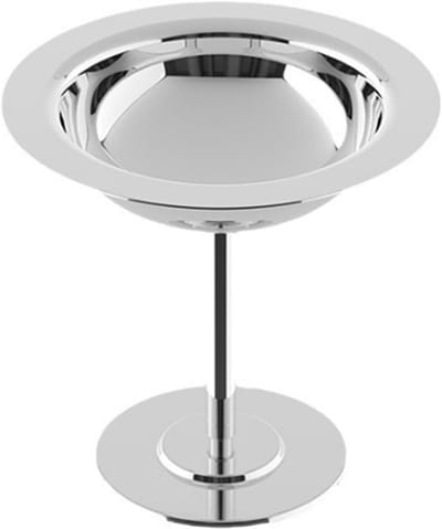Dessertkom op voet - IJsbeker schaal - Desserts serveren - Duurzaam roestvrij staal - 8.5x13.5x14.5cm - Zilverkleurig