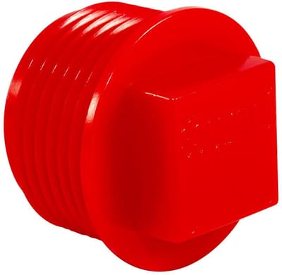 Kunststof Schroefdraadstekker - Buisfitting Beschermer - Leidingen Beschermen - Voorkomt Verontreiniging - 40 Stuks - Rood
