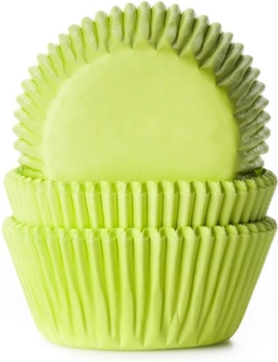 Cupcake Cups Lime Groen 50x33mm. 50 st.