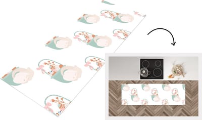 Keukenloper - Loper keuken - Patroon - Pasen - Paasmand - 150x50 cm - Keukenloper vinyl