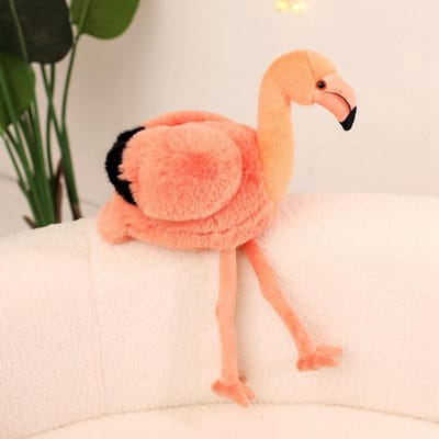 Peluche Flamant Rose Adorable 45cm Peluche Douce Animal en Peluche Oreiller Flamant Rose Décoration de Chambre Cadeau d'Anniversaire