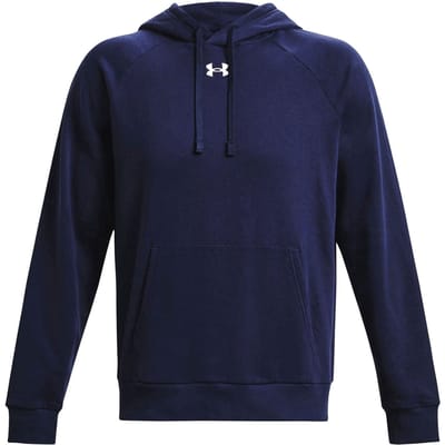 Under Armour UA Rival Fleece Hoodie Heren Sporttrui - Navy - Wit