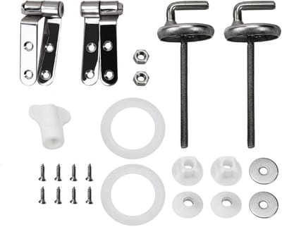 Allecto - Toiletbrilhangers - Vervangende scharnieren - Roestvrij staal - Reserveonderdelen - Toiletdekselscharnier - Zinklegering - Geschikt voor ..
