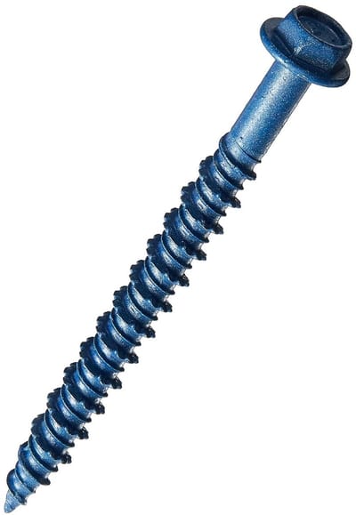 Beton Schroef Ankers - Schroefanker Beton - Bevestigen in Beton - Epoxy Coating - 3/16" x 2-1/4" - Blauw
