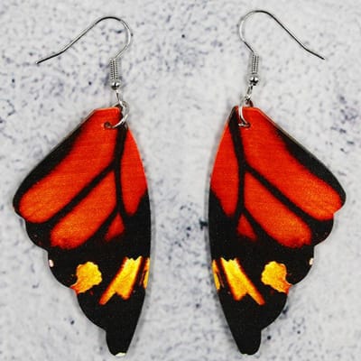 Vintage vlindervleugels druppel oorbellen Bohemian kleurrijke oorsieraden voor vrouwen sieraden geschenken red