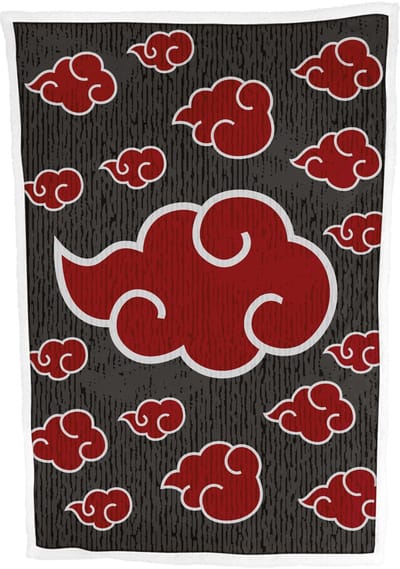 Naruto Sherpa Fleecedeken, Red Cloud - 100 x 150 cm - Polyester