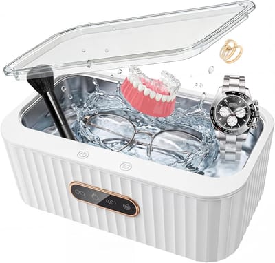 400ml Sieradenreiniger - 45 kHz Ultrasone Reiniger - Ultrasone Sieradenreinigermachine - 4 Reinigingsstanden - Voor Brillen/Ringen/Horloges/Bandjes