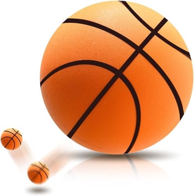 Stille Basketbal maat 7 (24cm) - Geluidsloze dribbelbal voor binnen, ideaal voor training en oefening, lichtgewicht schuimrubberen bal