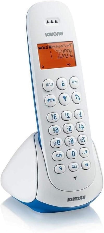 Draadloze Telefoon - Huistelefoon - Thuis Bellen - Groot Alfanumeriek Display - 20 Geheugens - Blauw Wit