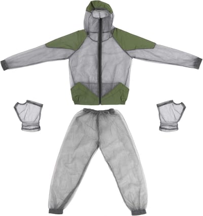 Outdoor Insectenbescherming Suit met Mesh Jacket en Kap voor Vissen, Jagen en Kamperen - Effectieve Muggenbescherming en Ademend Viskleding