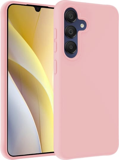 Hoesje - Geschikt voor Samsung Galaxy A15 - Sterk & Shockproof - Hoes Cover - Siliconen Case - Telefoonhoesjes - Lichtroze