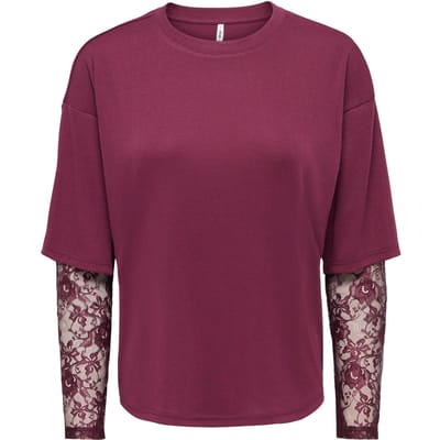 ONLY - ONLTAHLIA L/S LACE TOP PR JRS Dames T-shirt