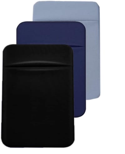Dailygoods- Kaartetui 3 Stuks - Zelfklevende Telefoonkaarthouder - Multifunctionele Portemonnee - Rekbaar Lycra - Veilig en Duurzaam - Telefoonhouder