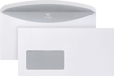 Grote Partij Witte Enveloppen C6/5 Met Venster 114x229mm Natplaksluiting 80g