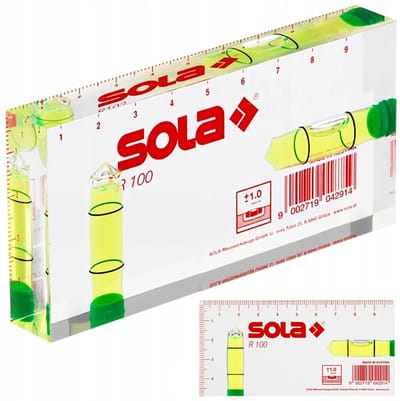 Sola R 100 Acryl Waterpass Blok 10cm - Precisie & Duurzaamheid