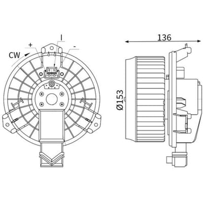 Bbinnenventilator MAHLE AB 425 000S