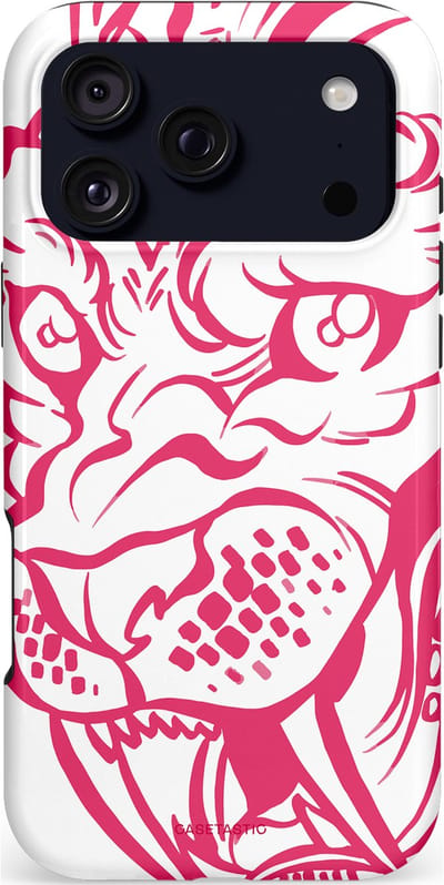 Casetastic hoesje geschikt voor Apple iPhone 17 Pro Max - MagSafe - Dubbellaagse bescherming - Scherpe Strepen - Fashion Case - Wit Roze