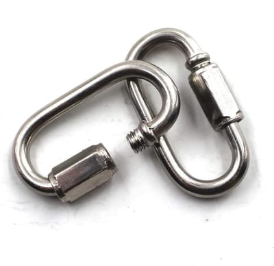 RVS Kettinglink Karabijnhaak met Schroefverbinding voor Snelle Bevestiging en Verpakking
